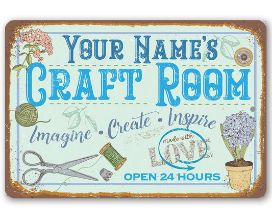 Personalized - Craft Room - Metal Sign