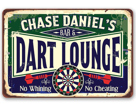 Personalized - Dart Lounge and Bar - Metal Sign