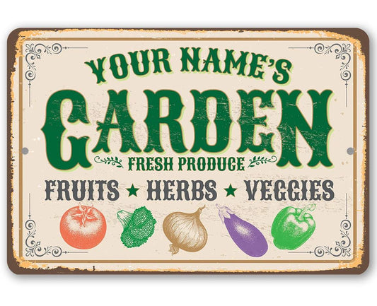 Personalized - Garden Decor - Metal Sign