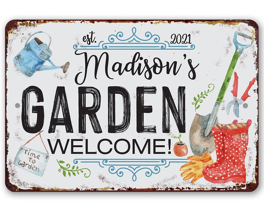 Personalized - Garden - Metal Sign