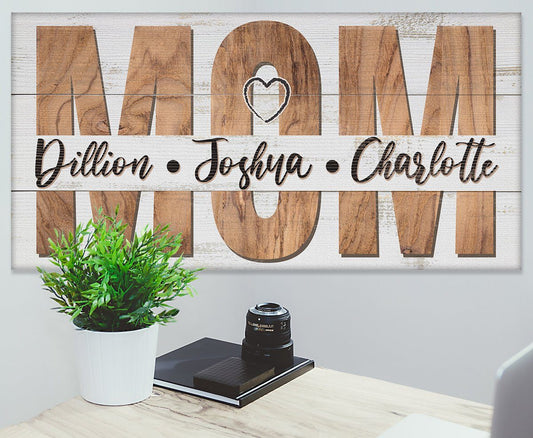 Personalized - Mom and Children - Canvas