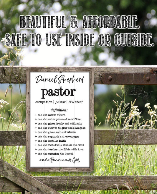Personalized - Pastor - Metal Sign