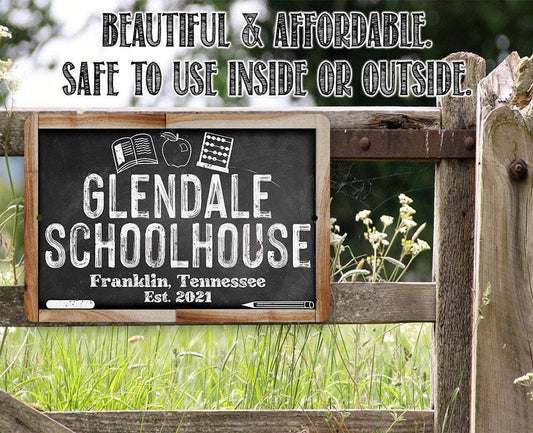 Personalized - Schoolhouse - Metal Sign