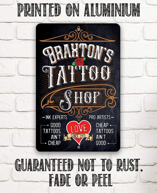Personalized - Tattoo Shop - Metal Sign