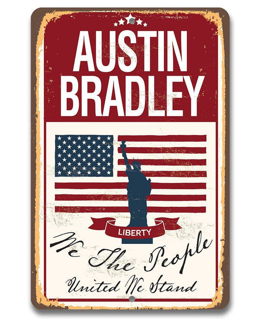 Personalized - We The People - Metal Sign