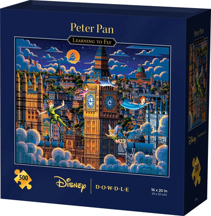 Peter Pan Learning to Fly 500 Piece Jigsaw Puzzle by Dowdle and Disney