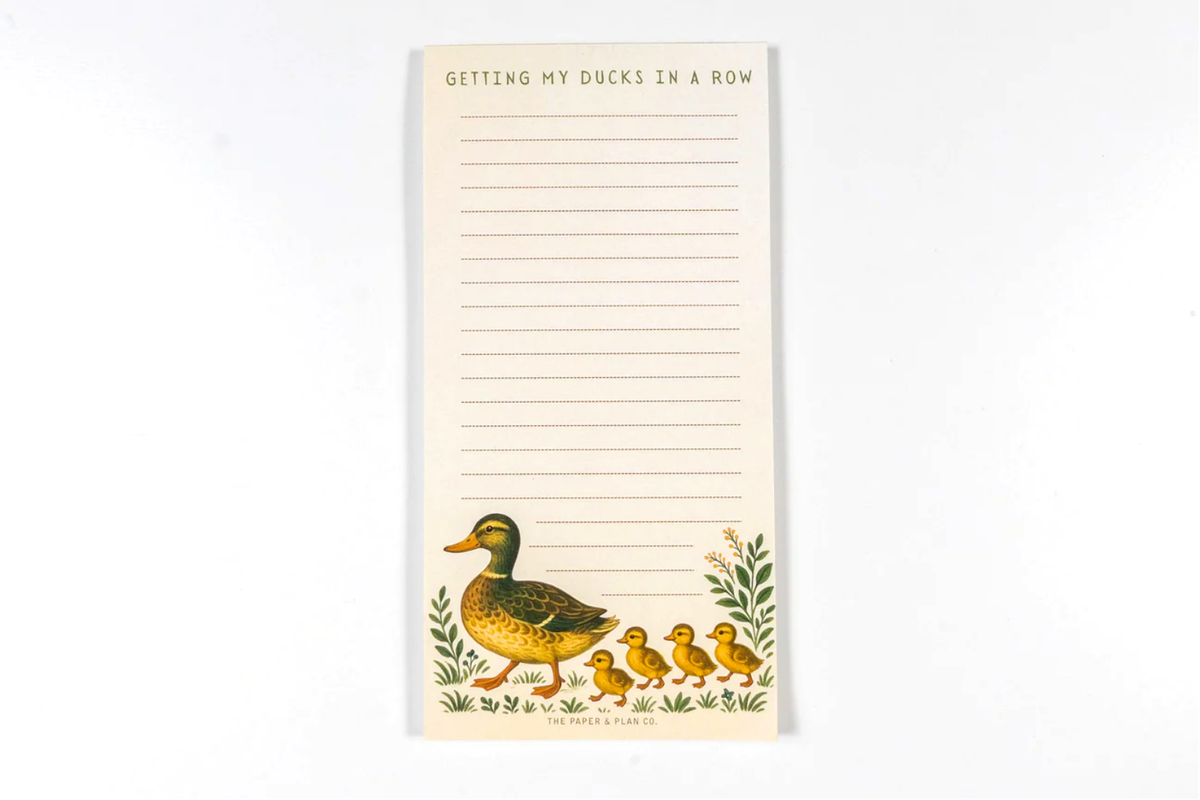 Ducks In A Row Memo Notepad