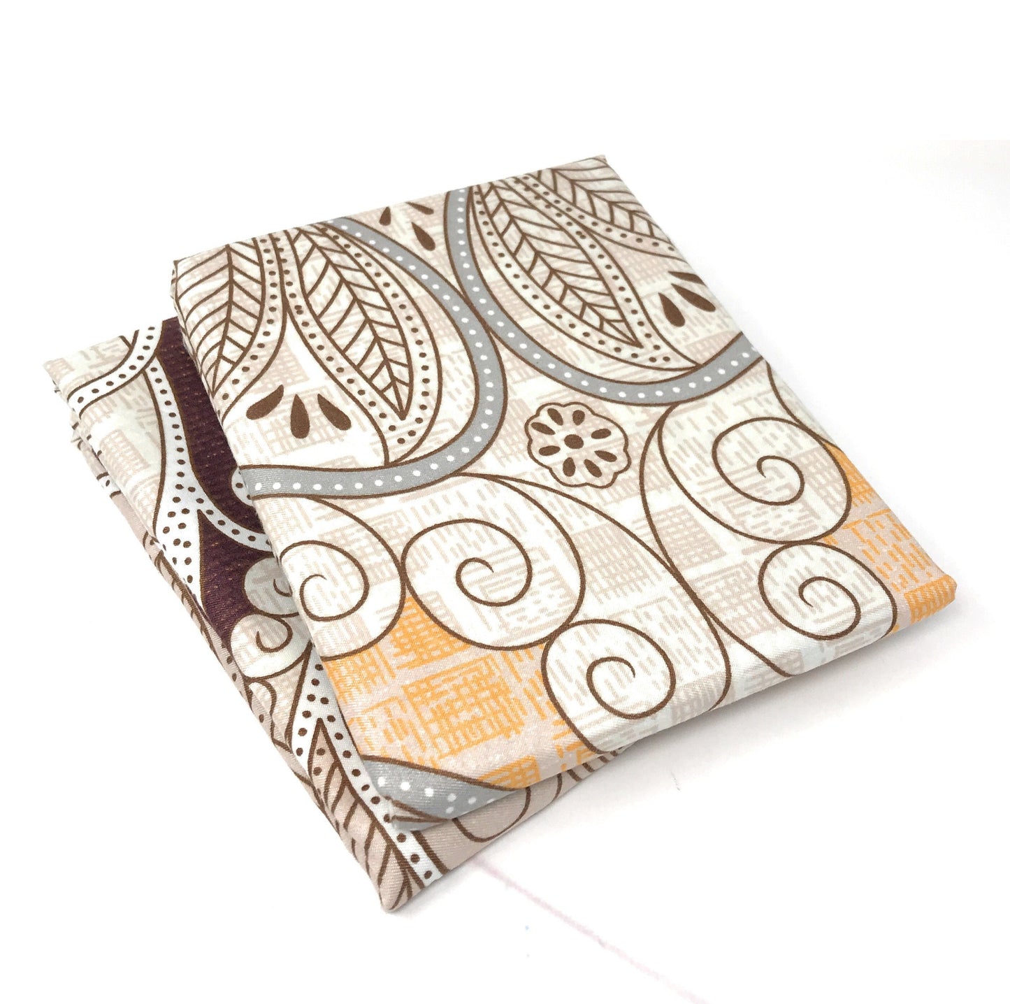 Tache Maroon Mandala Ivory Damask Pillowcases (2131-PC)