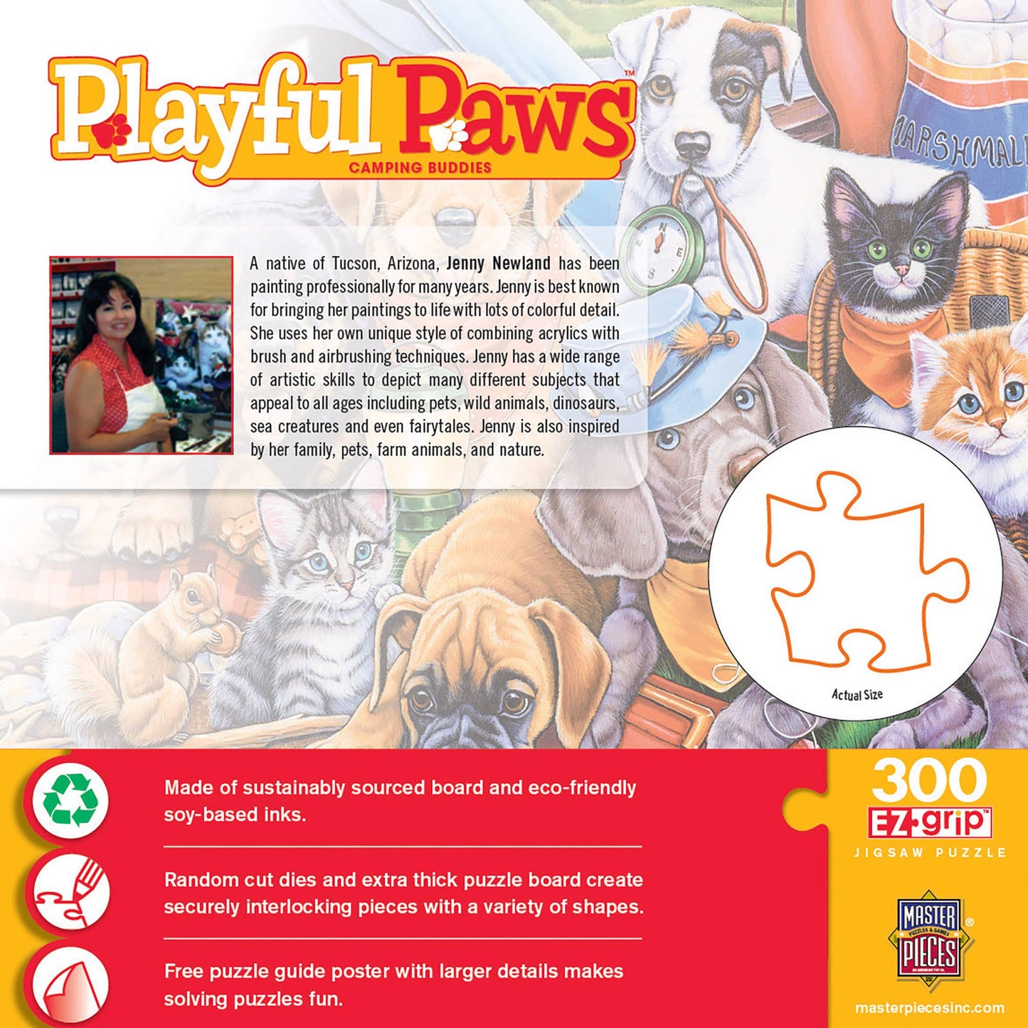 Playful Paws - Camping Buddies 300 Piece EZ Grip Jigsaw Puzzle | Masterpieces Puzzles