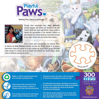 Playful Paws - Washing Time 300 Piece EZ Grip Puzzle by Masterpieces Puzzles