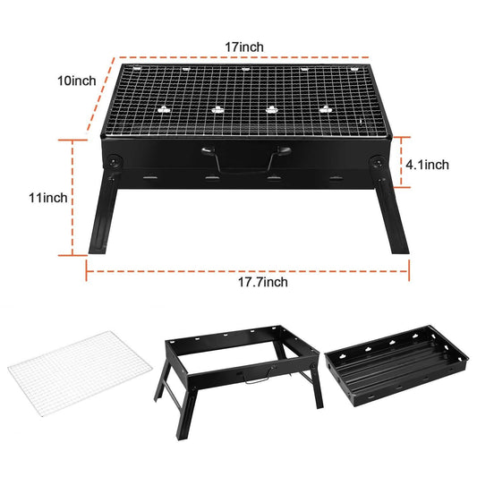 Portable Barbecue Grill Foldable Charcoal Otarealm