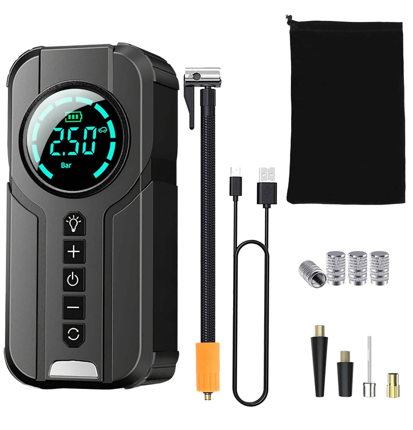 Portable Car Compressor Wireless Electric Air Pump 150 PSI with LED Light Otarealm