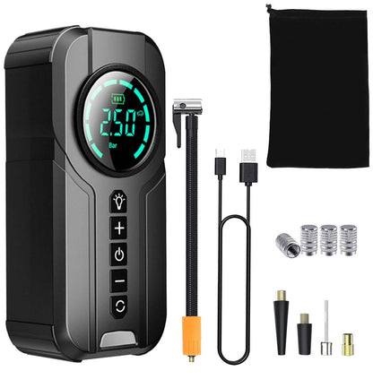 Portable Car Compressor Wireless Electric Air Pump 150 PSI with LED Light Otarealm