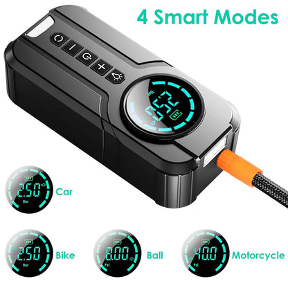Portable Car Compressor Wireless Electric Air Pump 150 PSI with LED Light Otarealm