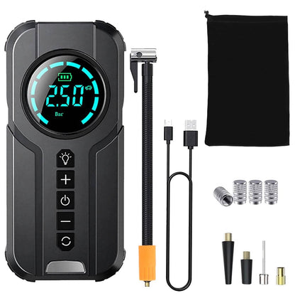 Portable Car Compressor Wireless Electric Air Pump 150 PSI with LED Light Otarealm