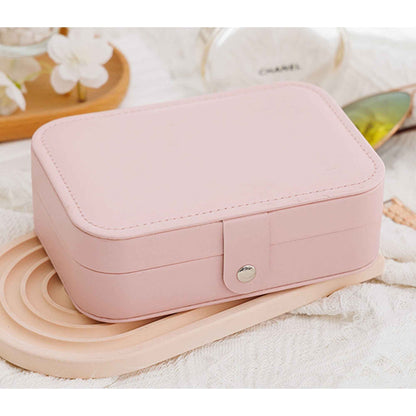 Portable Travel Jewelry Box Small PU Leather Organizer Case