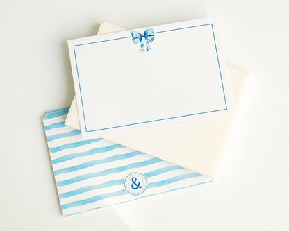 Blue Bow Notecard Set