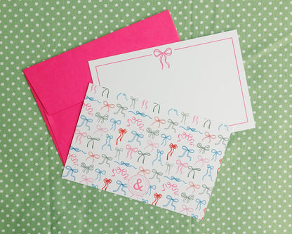Pink Bow Notecard Set