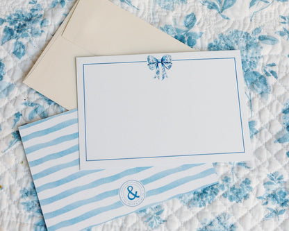 Blue Bow Notecard Set