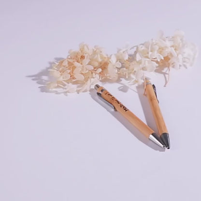 Bamboo Ballpoint Pen Stationery Office School Supplies 10 PCS