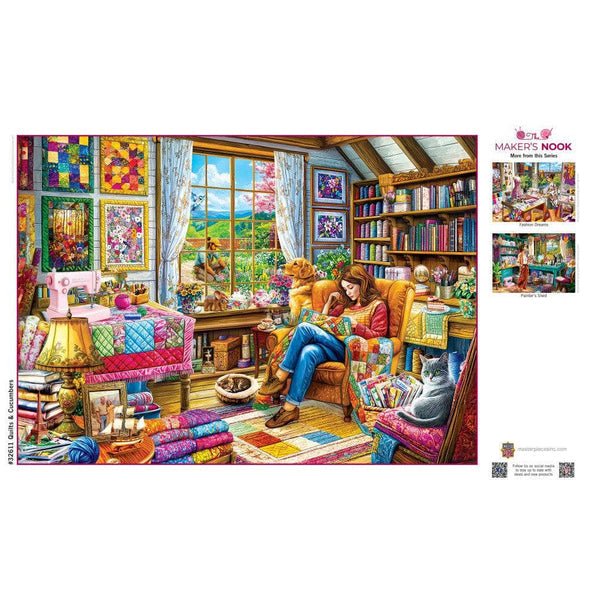 Quilts & Cucumbers 500 Piece Jigsaw Puzzle | Masterpieces