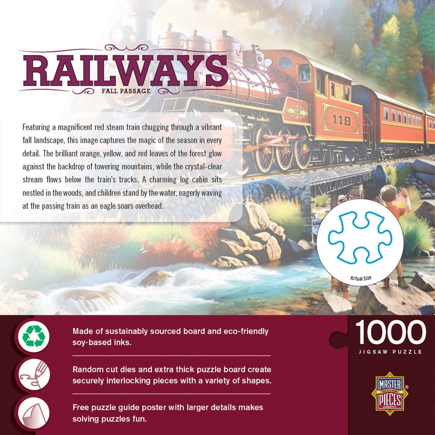 Railways - Fall Passage 1000 Piece Jigsaw Puzzle by Masterpieces Puzzles