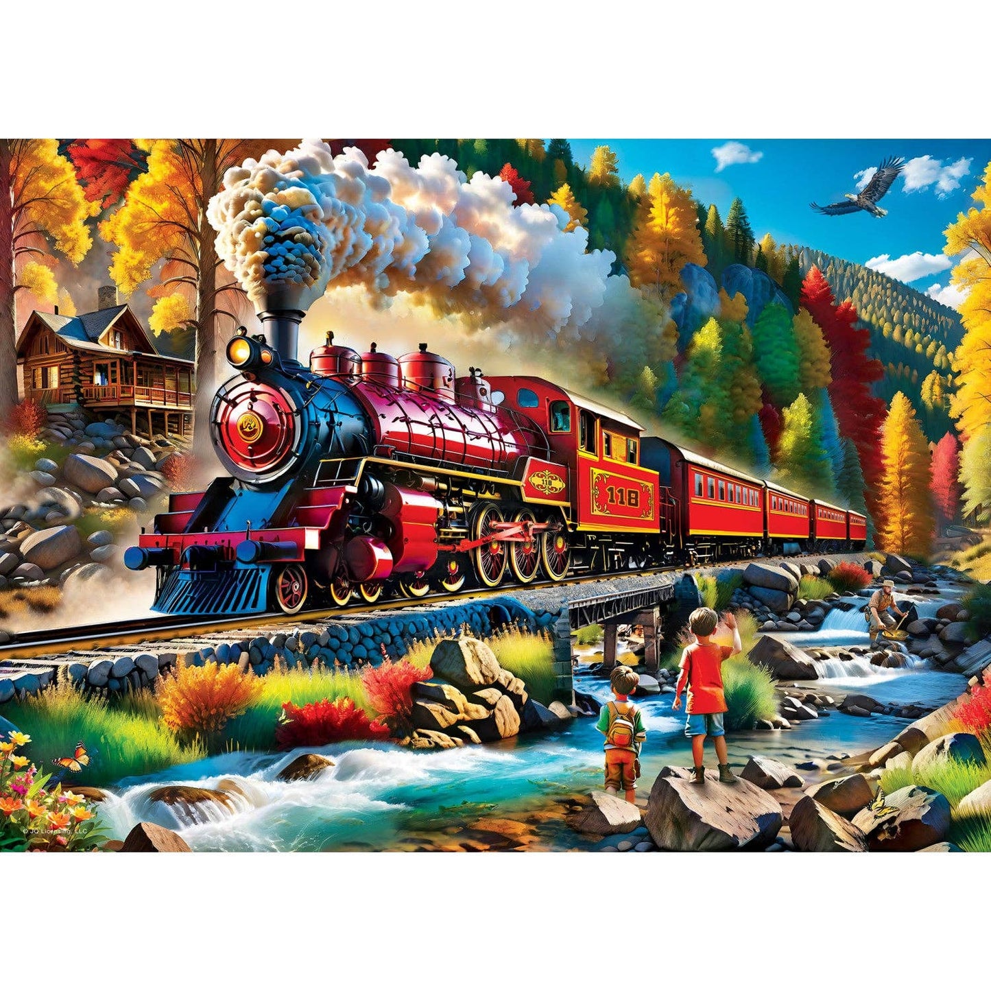 Railways - Fall Passage 1000 Piece Jigsaw Puzzle by Masterpieces Puzzles