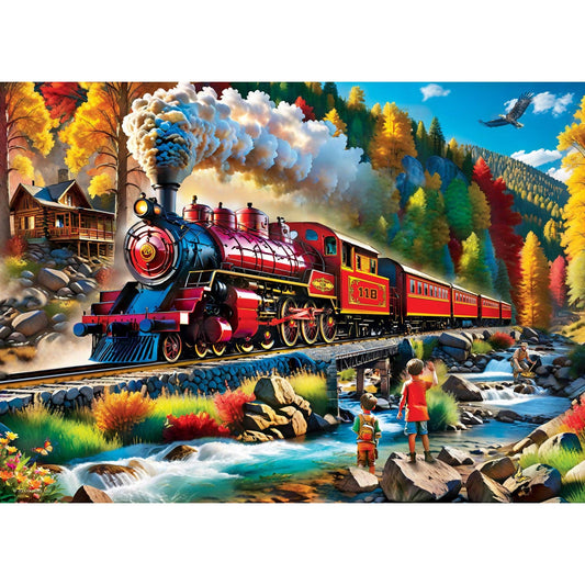 Railways - Fall Passage 1000 Piece Jigsaw Puzzle by Masterpieces Puzzles