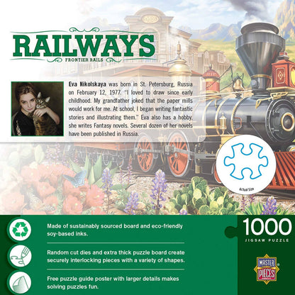 Railways Frontier Rails 1000 Piece Jigsaw Puzzle by Masterpieces