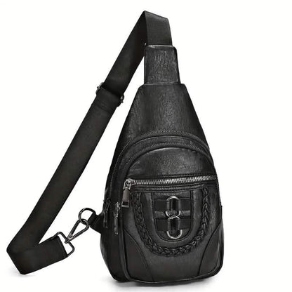 Retro PU Leather Crossbody Bag