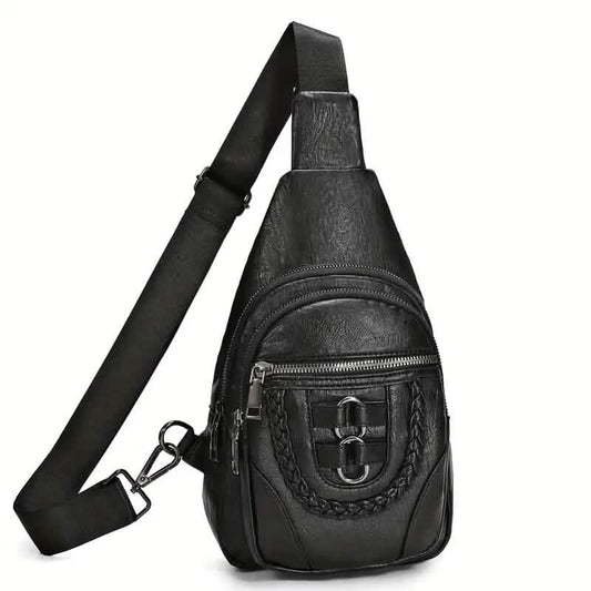 Retro PU Leather Crossbody Bag