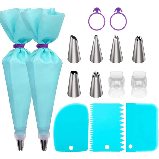 Reusable Cake Piping Bags and Tips Set Otarealm