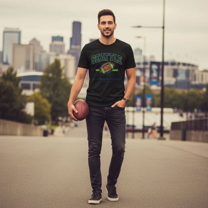 Seattle Football T-Shirt Pacific Northwest Est 1976 Retro Tee