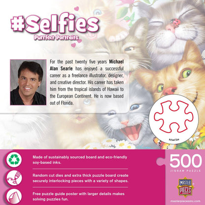 Selfies – Purrfect Portraits 500 Piece Puzzle by Masterpieces