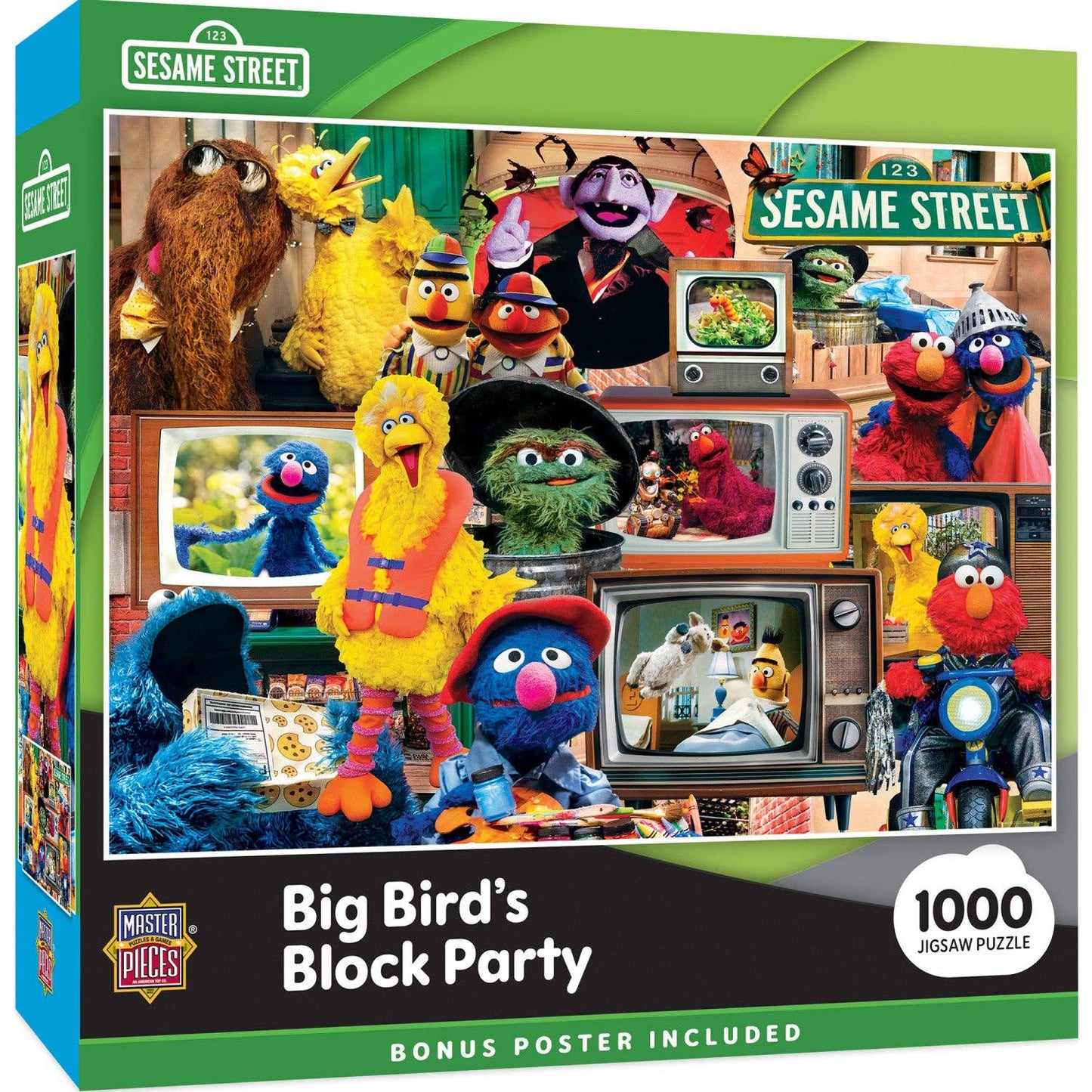 Sesame Street - Big Bird's Block Party 1000 Piece Puzzle by Masterpieces Puzzles
