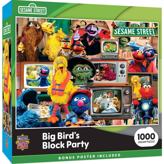 Sesame Street - Big Bird's Block Party 1000 Piece Puzzle by Masterpieces Puzzles