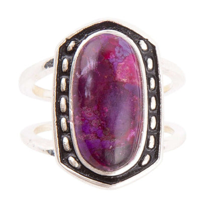 Shielded Purple Turquoise and Sterling Silver Ring Otarealm