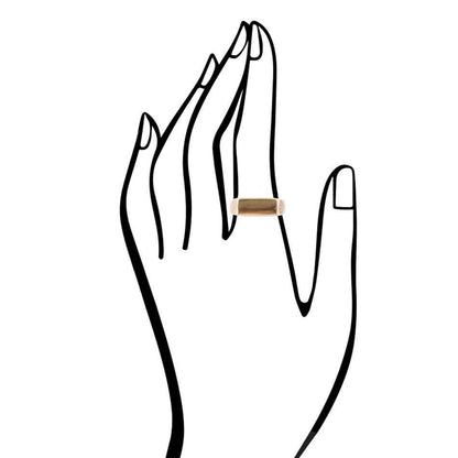 Signet Orange Sponge Coral and Bronze In The Hole Ring Otarealm