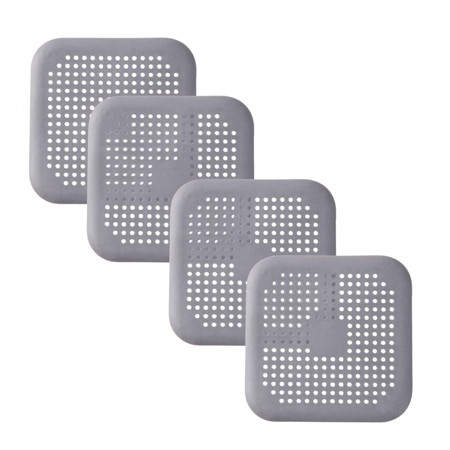Silicone Drain Hair Catcher – Square Sink Strainer with Suction