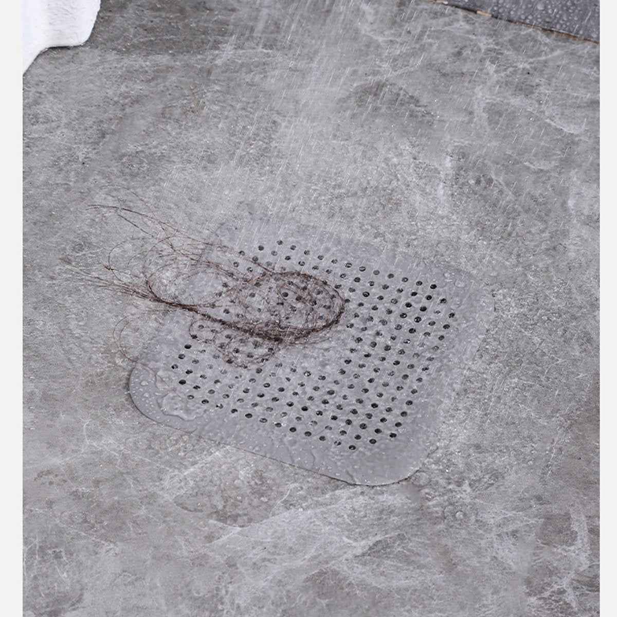 Silicone Drain Hair Catcher – Square Sink Strainer with Suction