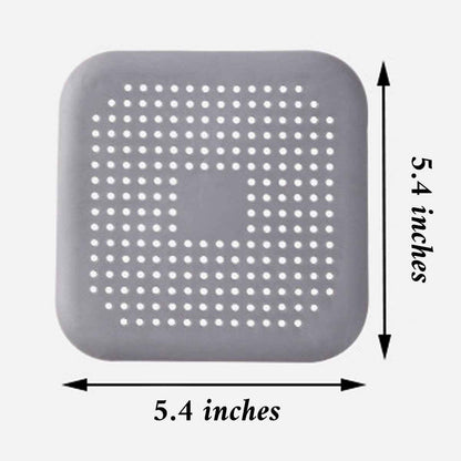 Silicone Drain Hair Catcher – Square Sink Strainer with Suction