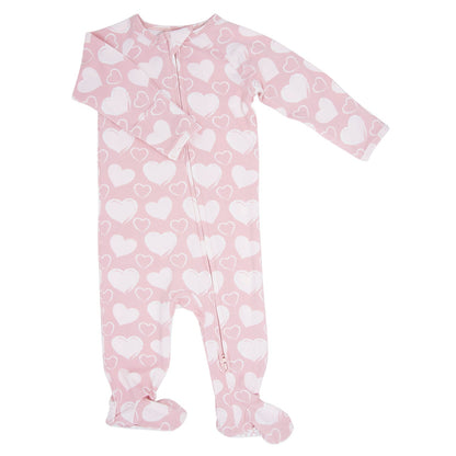 So Much Love Zipper Footie