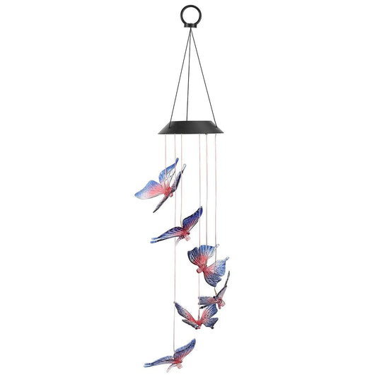 Solar LED Butterfly Wind Chimes Otarealm
