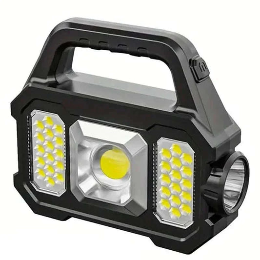 Solar Portable Flashlight & Handheld Searchlight with Side Lights Otarealm