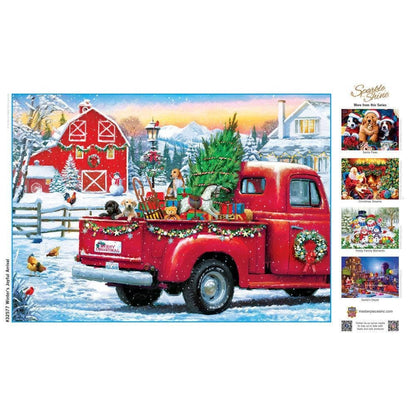 Sparkle & Shine - Winter's Joyful Arrival 500 Piece Glitter Jigsaw Puzzle | Masterpieces Puzzles