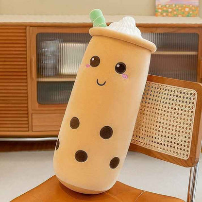 Boba Stuffed Animal, Bubble Tea Toy, Ultra Soft Spandex Fabric, 25cm 35cm Kawaii Figure, Cute Room Decor For Her