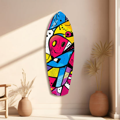 Colors of Geometry Glass Wall Art