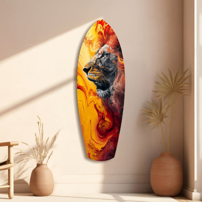 Lion Pride V7 Glass Wall Art