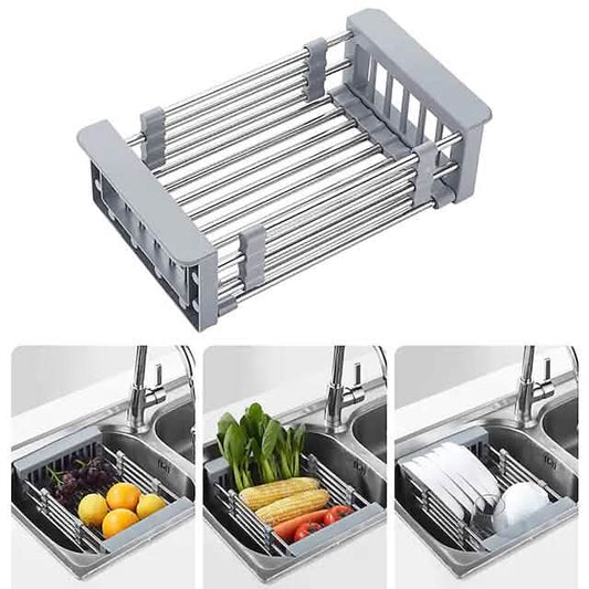 Stainless Steel Frame Drain Basket Telescopic Sink Frame Otarealm