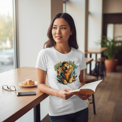 Stay Golden Retriever Graphic T-Shirt Cotton Women Casual Dog Lover Wear